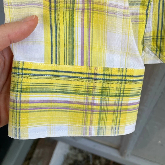 Ted Baker Yellow  plaid “parag” Buttondown, size Ted 3 (Medium) - Picture 5 of 12